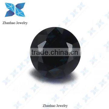 zhanhao loose gemstone 114# spinel gems round shape deep blue spinel