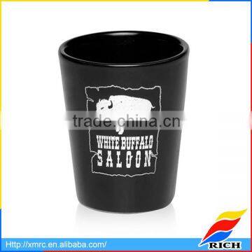 Promotional gifts 2 oz ceramic cheap shot glass for sale