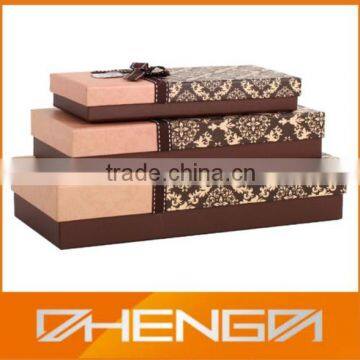 HOT SALE custom made-in-china empty paper gift box wholesale with bowknot (ZDS-SJF009)