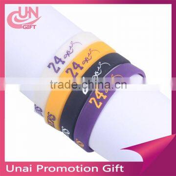 New Arrival Spray Silicone Bracelet Sport Wristband Basketball Star Bracelet