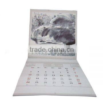 2014 hot sale high quality large paper wall calendar