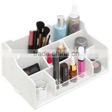 Modern White & Clear Desk Top Cosmetics