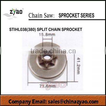 STIHL038 (380)SPLIT chain saw clutch drum sprocket, STIHL038 (380) chain sprocket, spare parts for STIHL380 gasoline chain saw