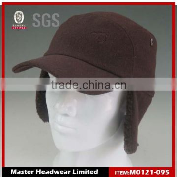 Winter Baseball Cap with Fleece and Ear Muff