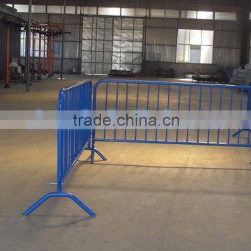 orange color coated removable crowd stopper barricade/fence