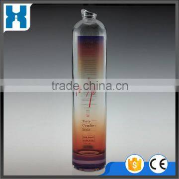TRANSPARENT EMPTY 0.75L GLASS BOTTLE FOR RUM