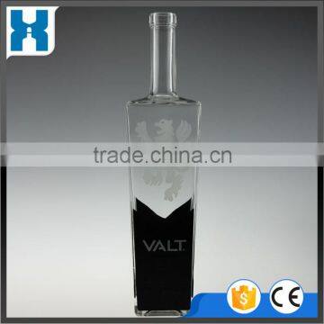 BLACK BOTTOM EMPTY GLASS VODKA BOTTLE 750ML