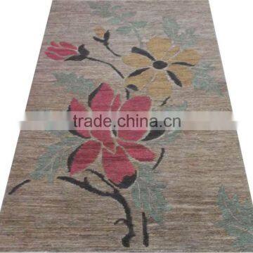 Sumak Hand Knotted floral design hemp carpet