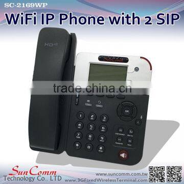 SC-2169WP 2 SIP accounts desktop WiFi SIP Phone without PoE