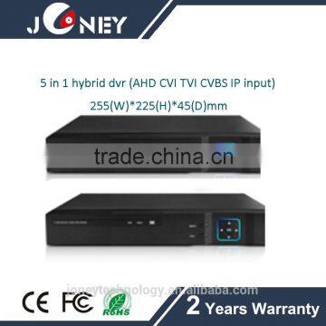 5 in 1 hybrid dvr, AHD CVI TVI CVBS IP VGA input ,8ch Playback Support 3g,wifi