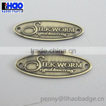 Zhejiang manufacture custom engraved logo metal plate,brand logo metal tag