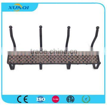 Household Wall Mounted Woven Pothook with 4 Hooks Used in Bedroom, Kitchen and Bathroom XQ200904