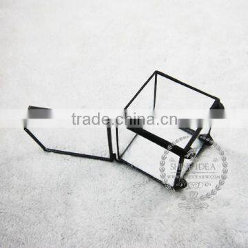 6.5*7.5*7cm Geometric Cube Opening Box Air Plant Planter Glass Terrarium Flower Arrangement Indoor Gradening Greenhouse 0100042