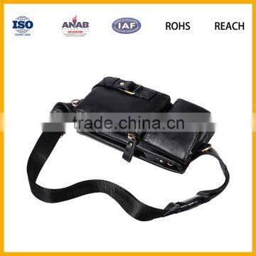 High Quality PU Leather Men Fanny Waist Pack Belt Shoulder Messenger Chest Bag photo-4