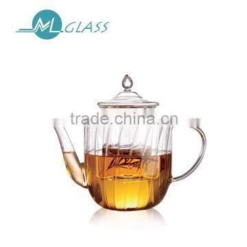 wholesale glassware 1000ml heat resistant pyrex glass teapot N6271