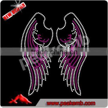 Hotfix custom lead free rhinestone angel wings