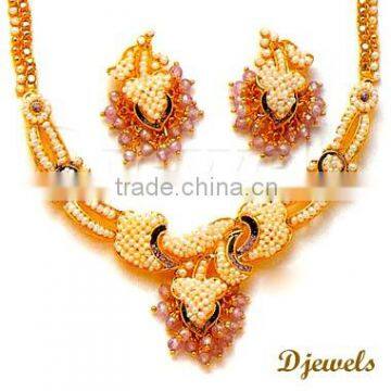 Kundan Necklace set with Earrings, Kundan, Kudan Jewelry