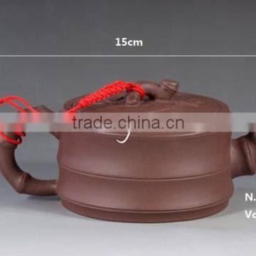 Bian Zhu Hu Bamboo Shape Yixing Purple Clay Teapot photo-2