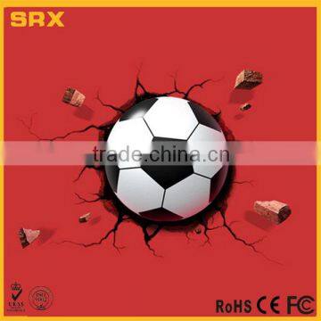 NOVELTY WHITE LIGHT-CONTROLLED 3D DIY FOOTBALL LED NIGHT LIGHT FACTORY photo-2