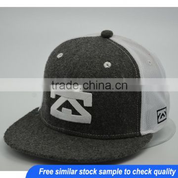 5 panel 3d embroidery mesh snapback hat ,plexfit snapback hat