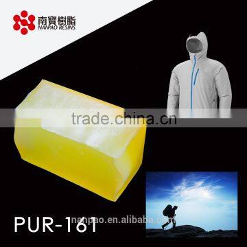 NANPAO Light Yellow Transparent Roller coating PUR Hot melt For Textile application