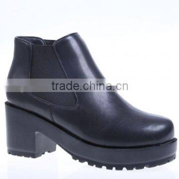 2015 fashion platform PU chelsea boots women