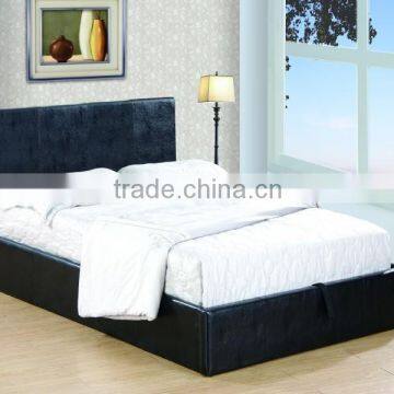 2015 Hot sale lift up storage bed, New design Modern PU faux leather gas lift storage bed