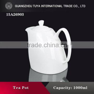 Eco-friendly Blank White Fine Ceramic Coffee Pot