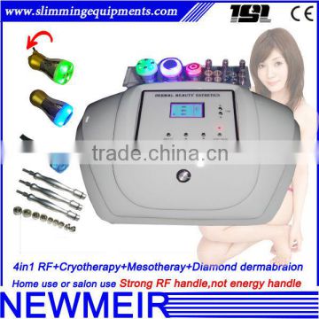 Portable no needle methoporation with bipolar rf,mesotherapy,cryotherapy