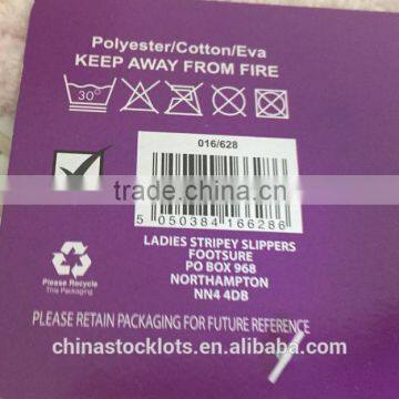 China Stocklots Buy Excess Inventory Ladies Slippers for Home Use