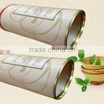 Recycled carboard tube brown paper box packaging