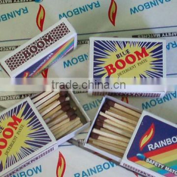 Wooden Cardboard Colored Safety Match Boxes