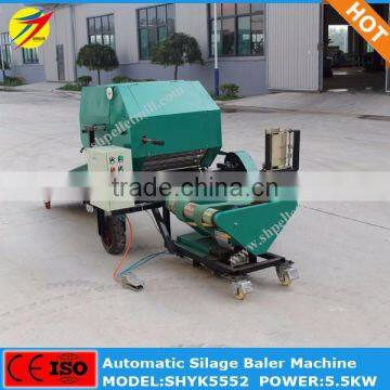 Grass silage baler machine for animal feed