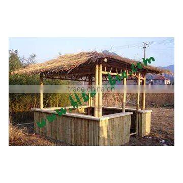 Natural bamboo gazebo for garden or park rest