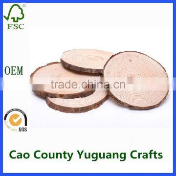 round wood log slices discs for diy crafts wedding centerpieces