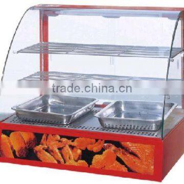 Warming display Curved Insulation food Showcase
