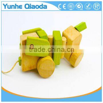 Pull Along Dog Wooden Toy Wiggles as You Pull They Make a Clicking Sound and Make a Fun Baby photo-3