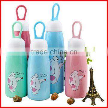 Wholesale Double Layers Stainless Steel 201 Vacuum Insulation Flask Creative Hang Rop Kids Pot-bellied Cup Children's Cup photo-2
