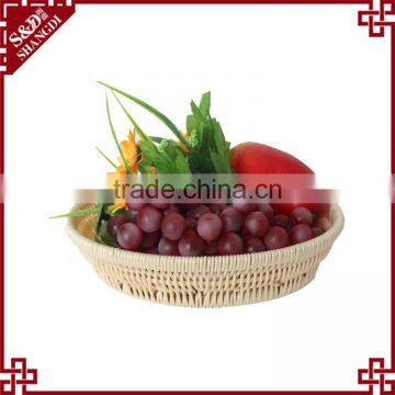 S&D Custom Size Mordern Design 100% Hand Woven Fruit Vegetable Basket Plastic Fruit Plate photo-5