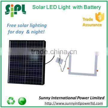 Green Solar Power Lighting Recessed Light Interior Square Led Panel Light photo-2