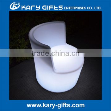 Modern used rechargeable pe plastic material led bar stool bar chair