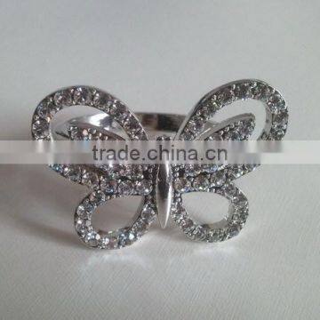 Jewelled Metal Alloy Butterfly Napkin Ring photo-3