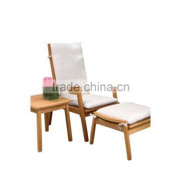 2017 Trade Assurance Hot Sale Leisure Used Wood Deck Chair With Ottoman photo-3
