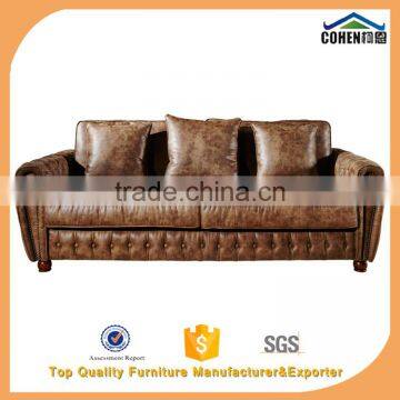 Italy classical chesterfield sofa design with high quality leather button