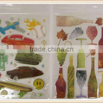 2015 China manfucture self adhesive custom design epoxy sticker