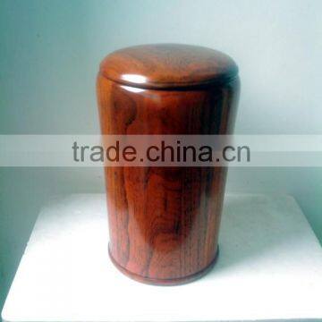 2015 Cheap classical Round Wooden crematoin urn with lid for ashes