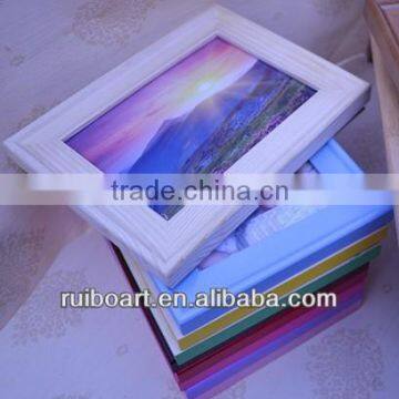 Wooden photo frame with different color