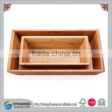 solid wooden furit box S/2 home storage wooden crate craft gift-cn