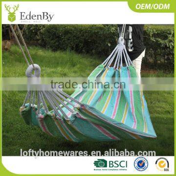 Hot Sales Portable Folding Camping Nylon Double Hammock Outdoor Red and Blue Hammock