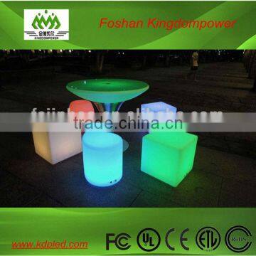 Remote control outdoor glowing bar cube